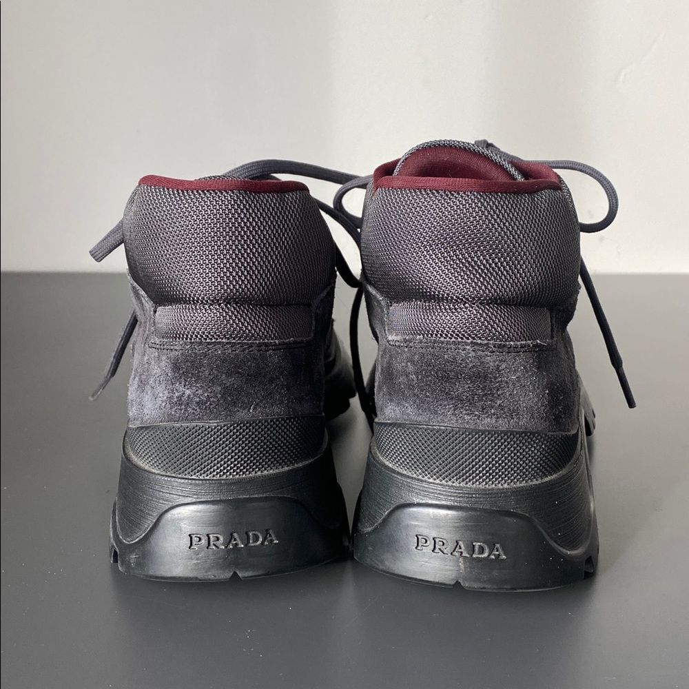 Prada Women's Brixxen Suede & Nylon Italy Made Sz 36.5 Designer Chic - Picture 4 of 16